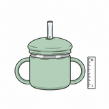 Dodi Straw Cup with Ruler Vector